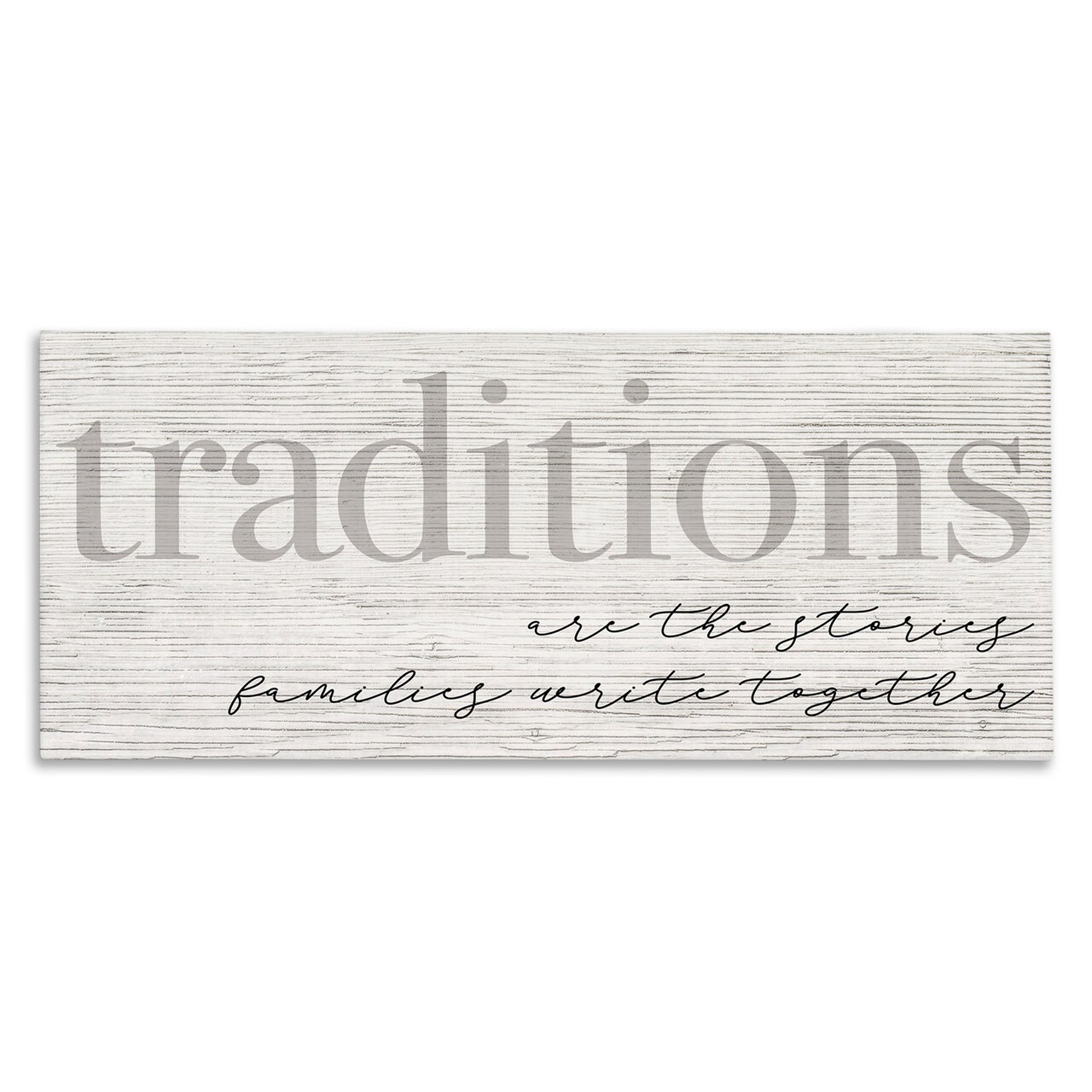 Stupell Industries Family Traditions Heartfelt Phrase Canvas Wall Art